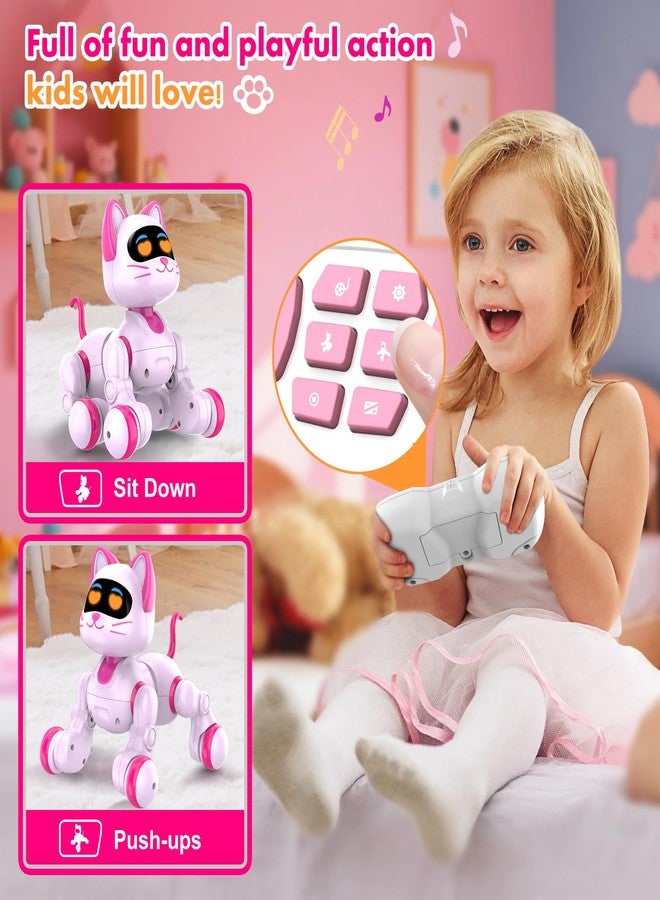 Nicmore Robot Cat Interactive Toys for Girls: Remote Control Pet for Kids Age 4-6 Gifts for 3 4 5 6 7 8 Year Old Gilrs RC Toys with Touch Sensing Gestures Christmas Birthday Gift Ideas - Image 4